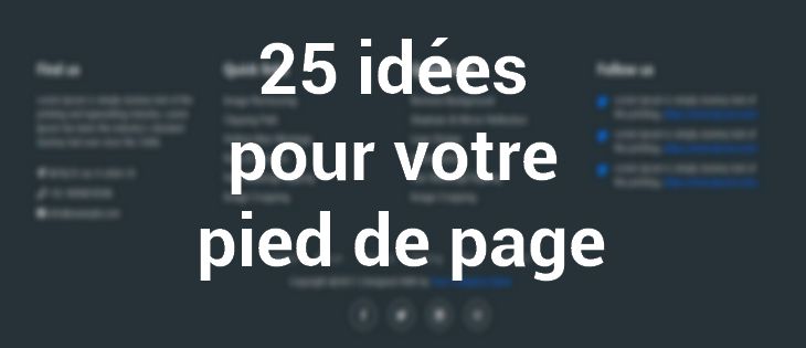 Le footer, c'est le pied !