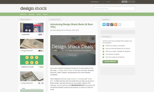20 Blogs de web design à suivre design shack thumb 20 blogs de web design à suivre