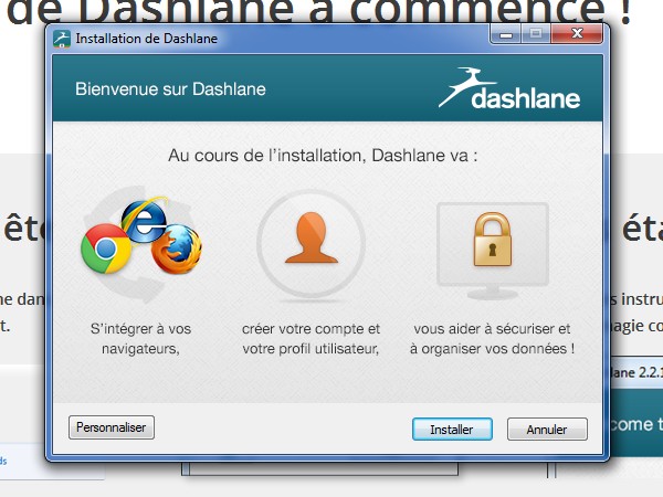 installation Dashlane