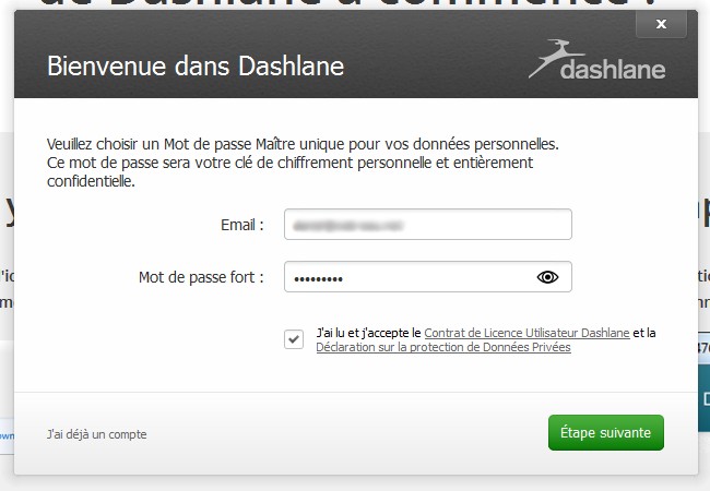 installation Dashlane