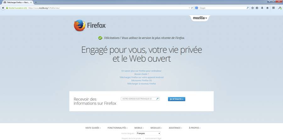 Firefox navigateur Internet