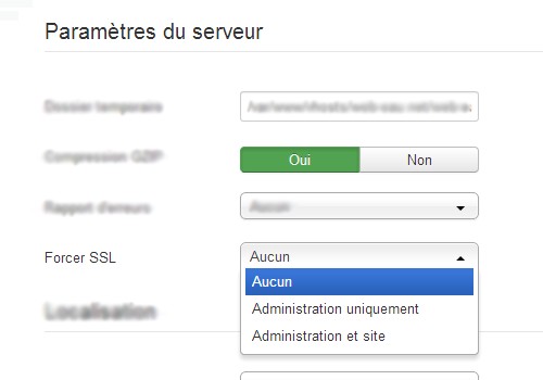 Joomla! et le HTTPS