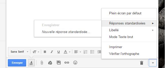 Réponses standardisées Gmail
