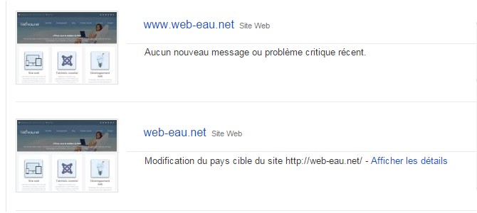 Google Search Console Ajouter les différentes propriétés