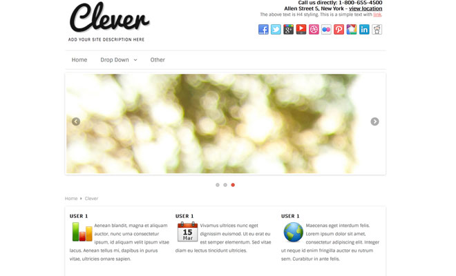 Clever Free Joomla Template