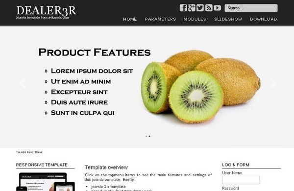 Dealer Free Joomla Template