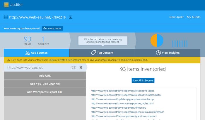 Kapost Content Auditor