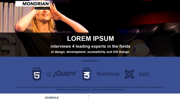 Mondrian Free Joomla Template