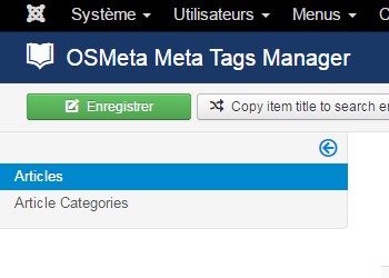 Sélection menu latéral tutoriel Joomla! web-eau.net