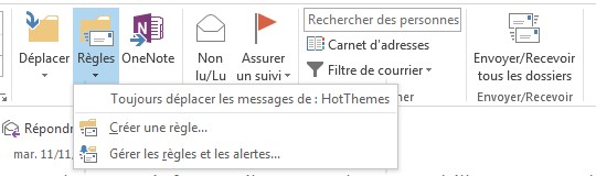 créer une règle anti-spam dans Outlook