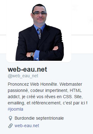 Profil Twitter web-eau.net