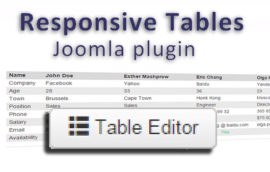 Resposnive Tables Editor