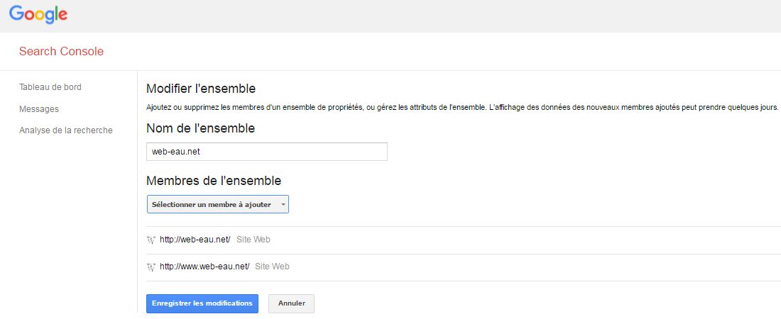 Gérer plusieurs propriétés dans Google Search Console