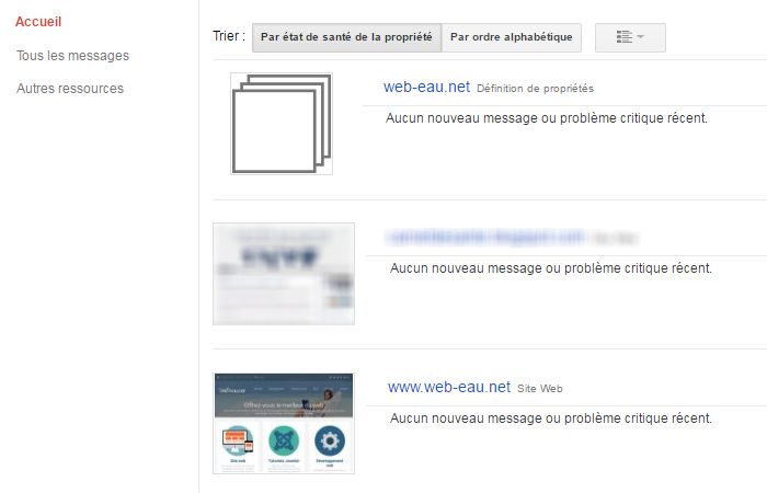 Gérer plusieurs propriétés dans Google Search Console