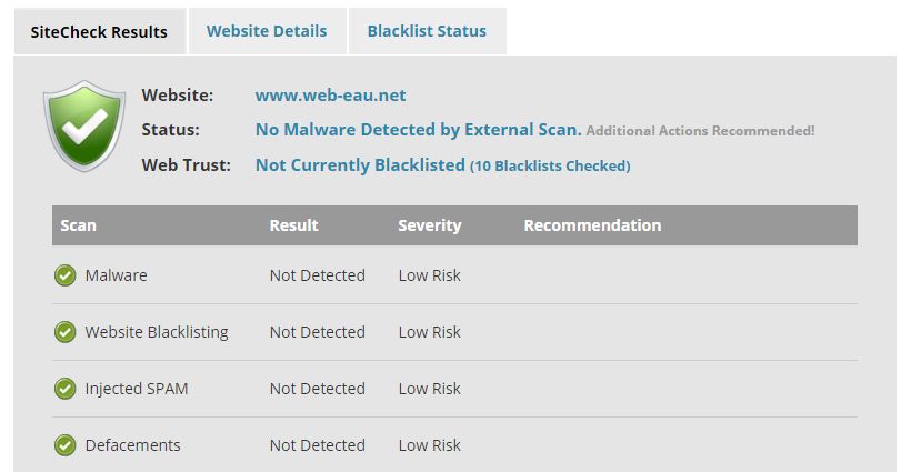 SUCURI test online