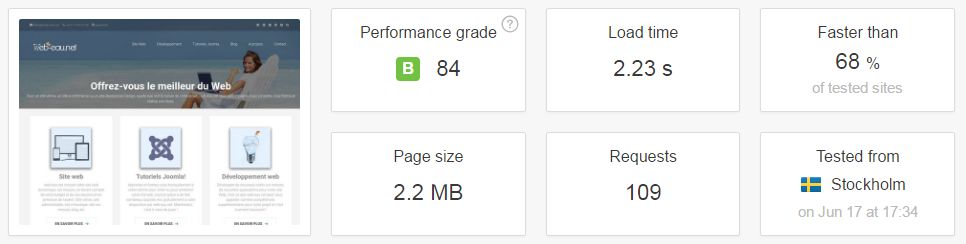 Technique SEO - test de la vitesse d'affichage