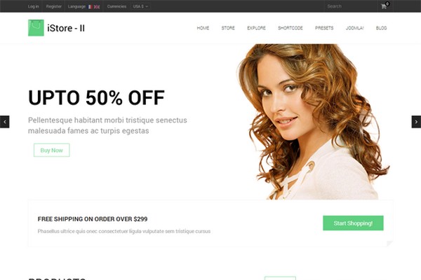Ecommerce Joomla Template