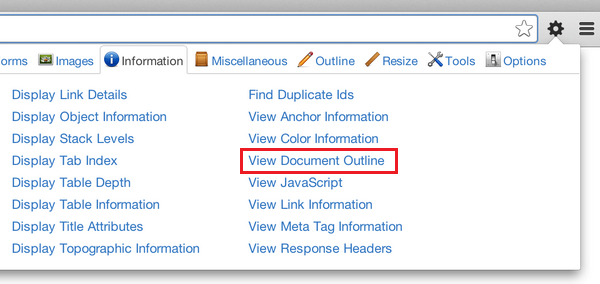 Addon web-developer Add-on Web Developer