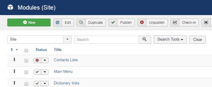 Installation Contacts list
