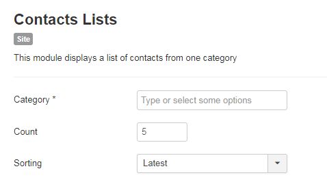 contacts list