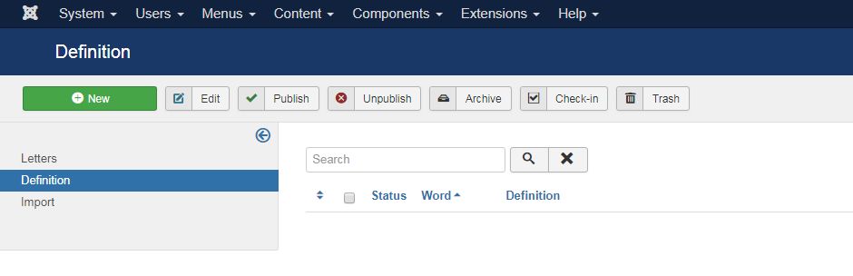 Letters Dictionary