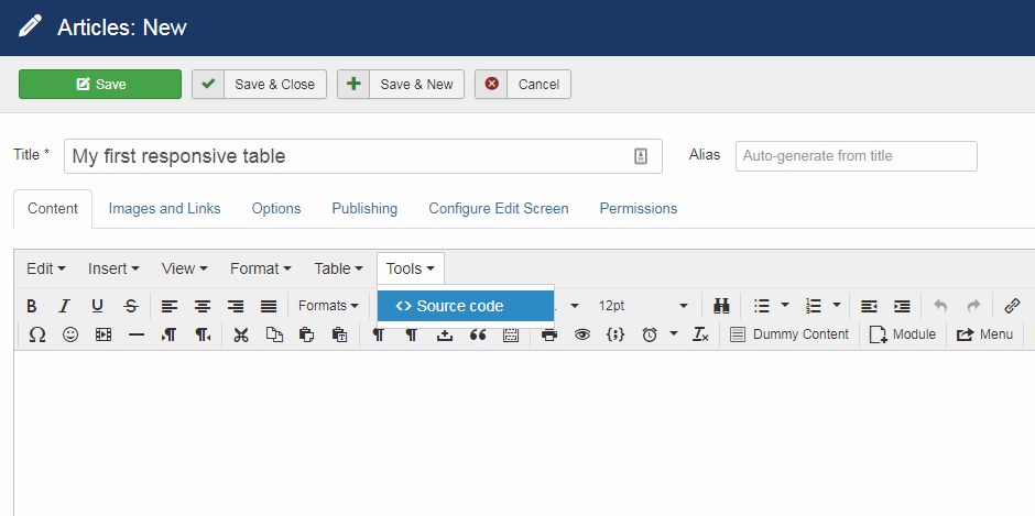 Responsive Tables