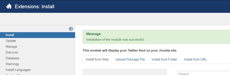 Installation Tweet feed