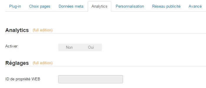 Analytics plugin wbAMP pour Joomla!