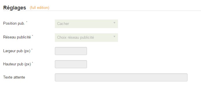 Réseau publicité plugin wbAMP pour Joomla!