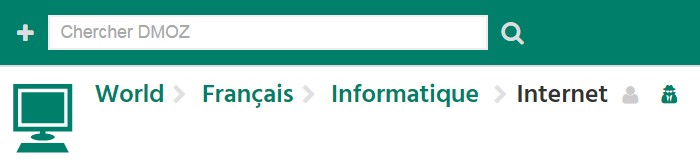 Exemple de fil d'Ariane sur Dmoz