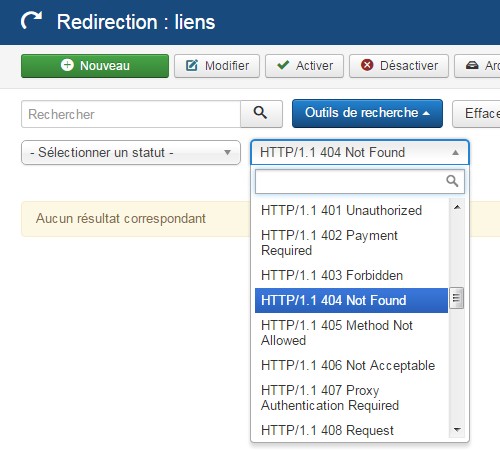 Composant redirection Joomla!