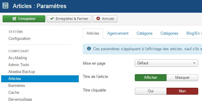 Attribuer le tag H1 aux titres de vos articles Joomla