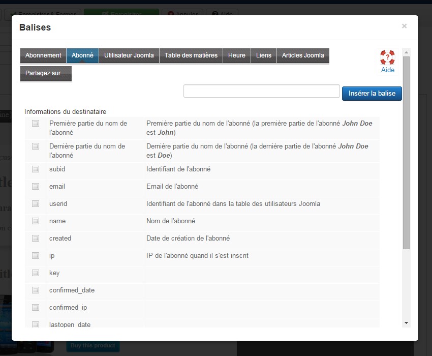 Acymailing Joomla