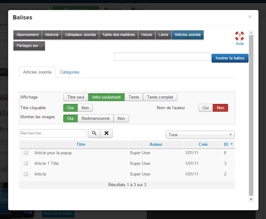 Acymailing Joomla