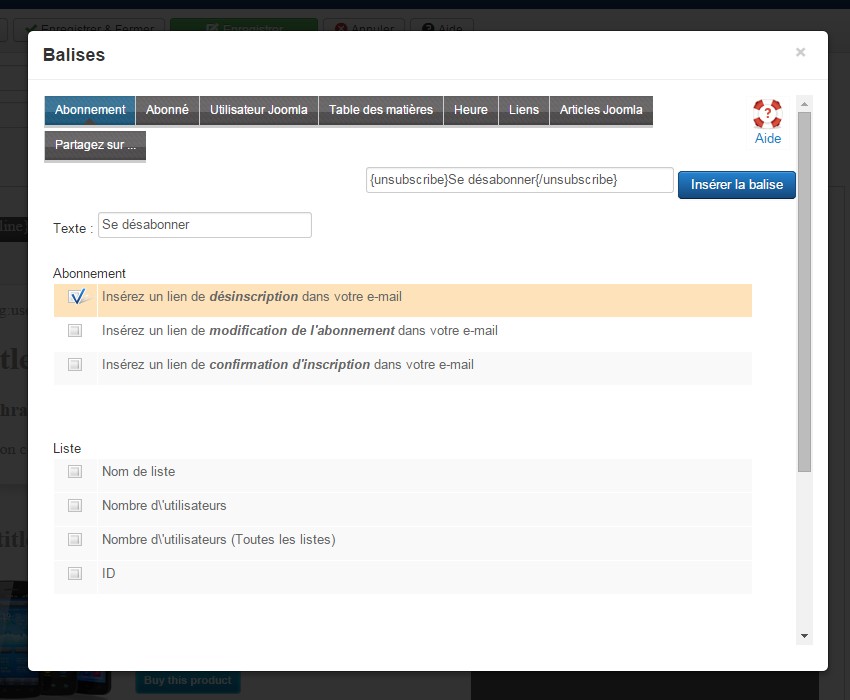 Acymailing Joomla