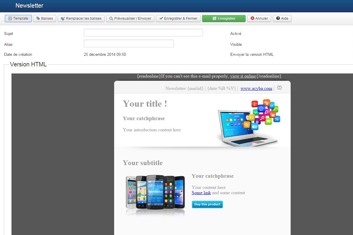 Acymailing Joomla