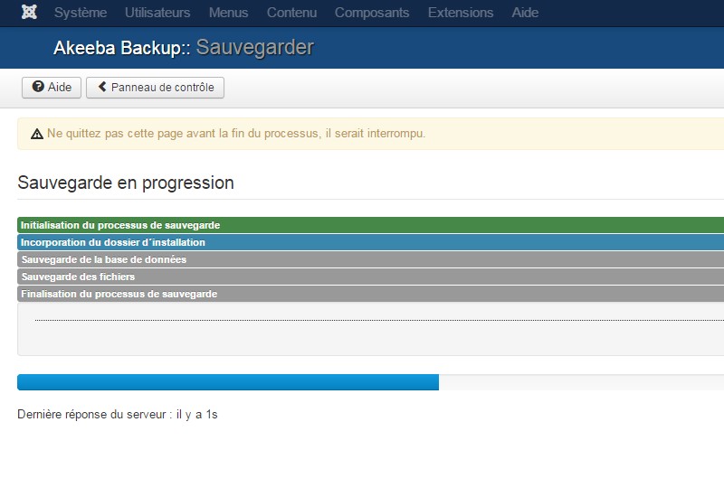 Sauvegarde Joomla