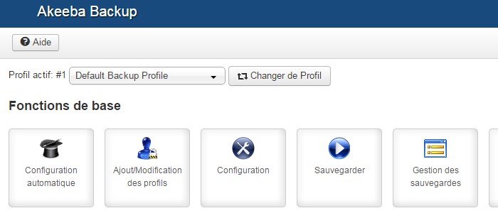 Sauvegarde Joomla