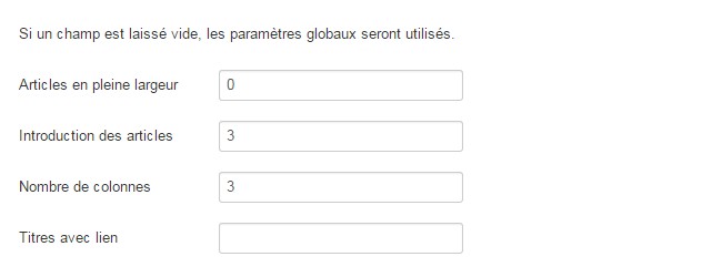 Article en vedette Joomla