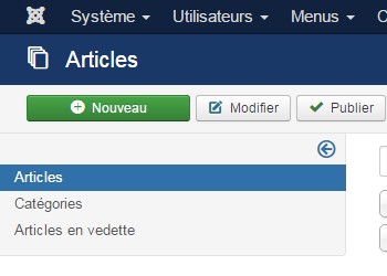 La gestion des articles de Joomla