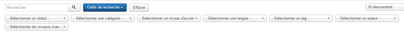 La gestion des articles de Joomla