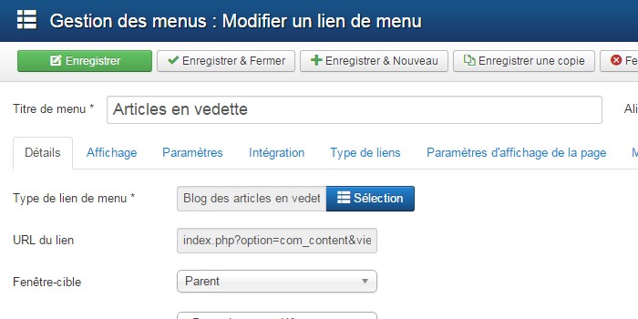 Ordre articles Joomla