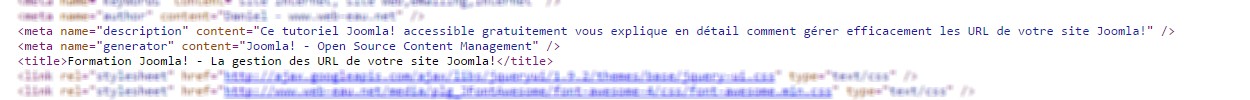 La balise description dans Joomla!