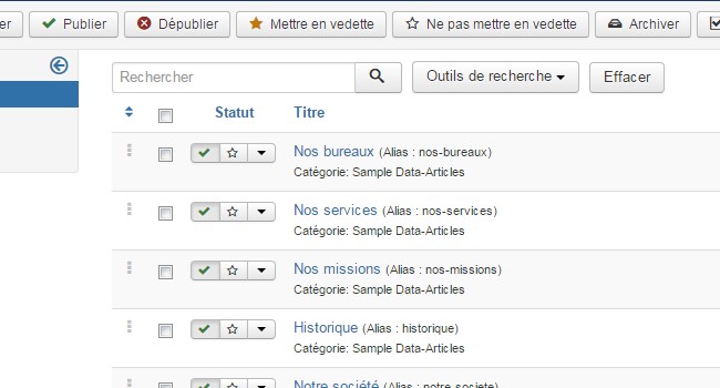 Changer la catégorie d'un article Joomla!