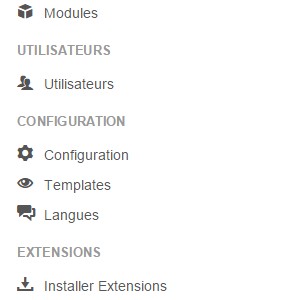 Configuration Joomla