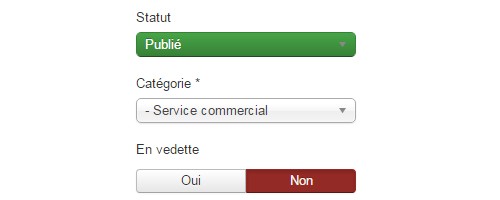 Composant Fiches contact de Joomla