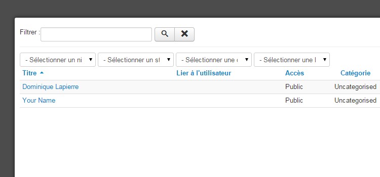 Page contact Joomla