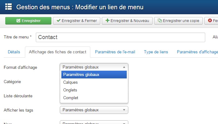 Article en vedette Joomla