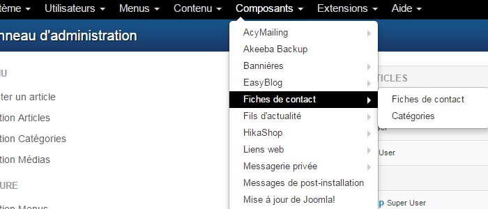 Page contact Joomla