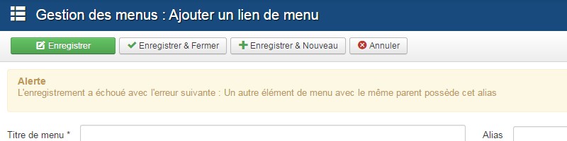 Corbeille Joomla